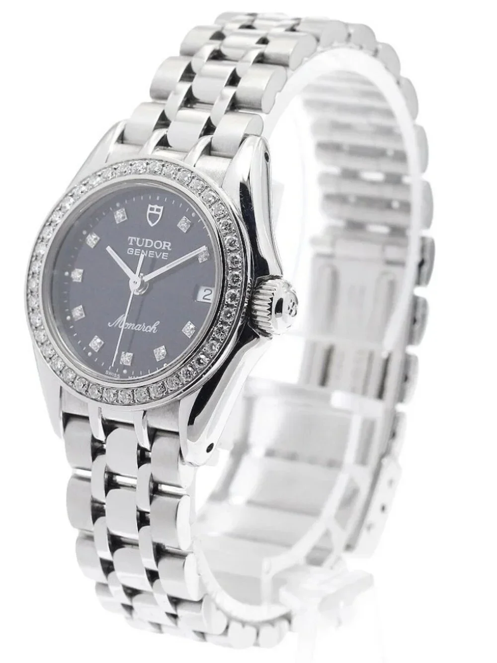 TUDOR Monarch 15810 Diamond bezel 10P diamond Quartz Ladies Watch_958910